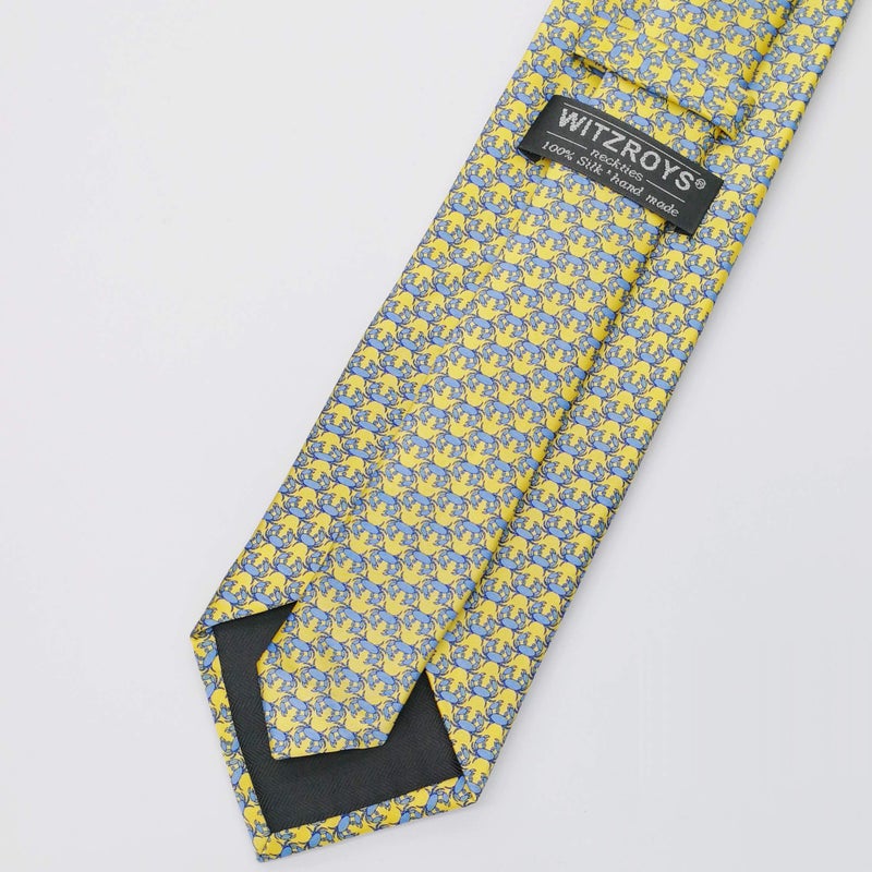 WITZROYS 100% Silk Ties for Men Handmade Neckties with Crabs Printed+Gift box - Image 4